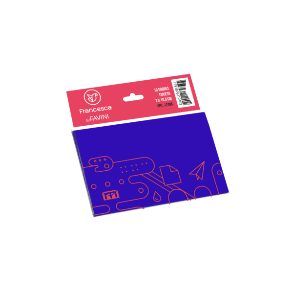SOBRES PARA TARJETAS PERSONALES AZUL  70 x 105 mm - Solapa engomada