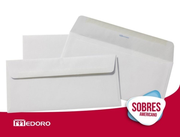 SOBRE PAPEL OBRA 110 x 220 mm Obra 75 gr. Normalizado - Ex Oficio Americano