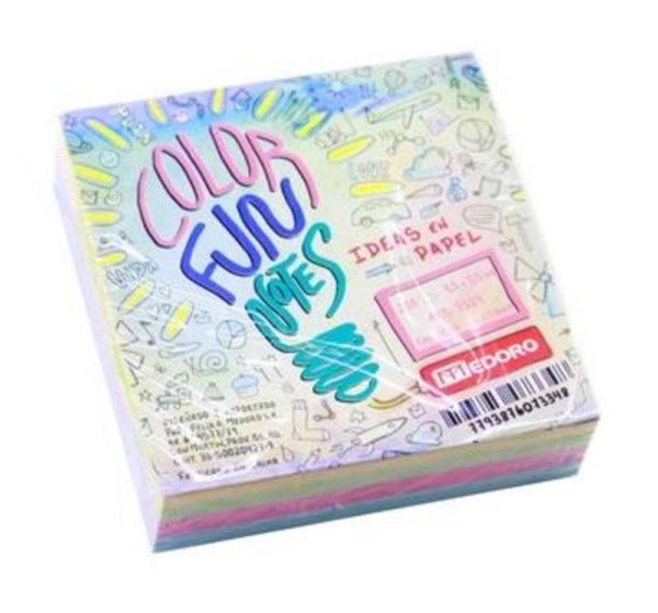 Block 200 hojas - 7,5 * 7,5 cm. Colores pasteles - Intercalados