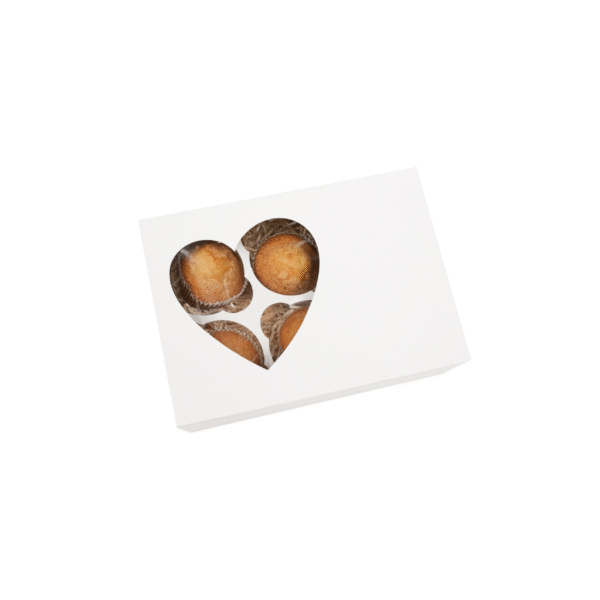 CAJA CUP CAKES/MUFFINS X 6 C/ VENTANA 21X15X8 CM