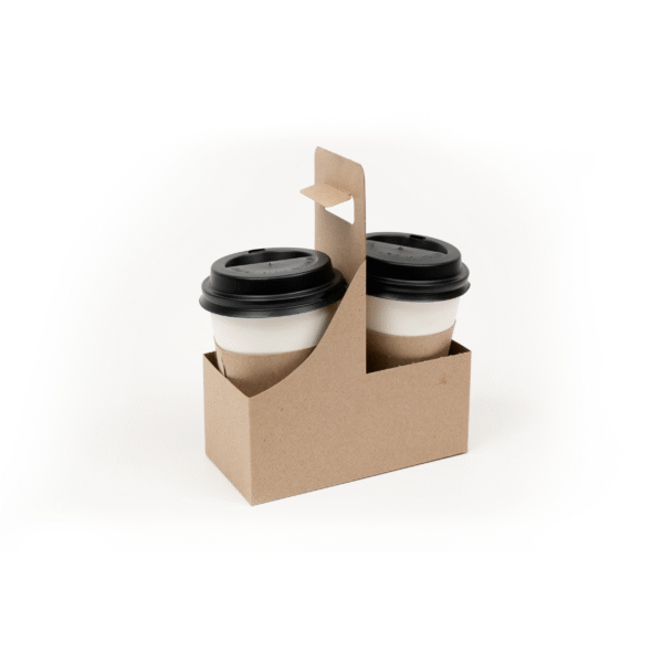CARRY TRAY PARA 2 VASOS CAFÉ / BEBIDAS 15X7,4X7 CM