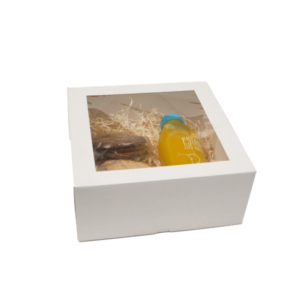 CAJA MULTIUSO MEDIANA CUADRADA c/ventana 25X25X10 CM
