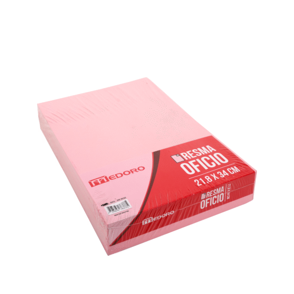 RESMAS DE 500 HOJAS OFICIO 218X340 ROSA