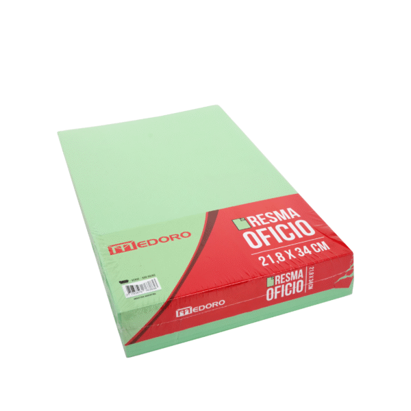 RESMAS DE 500 HOJAS OFICIO 218X340 VERDE